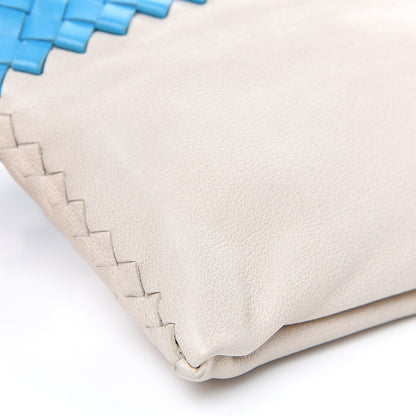 Bottega Veneta Nappa Calfskin Intrecciato Wristlet Pouch White Sand 6 of 8