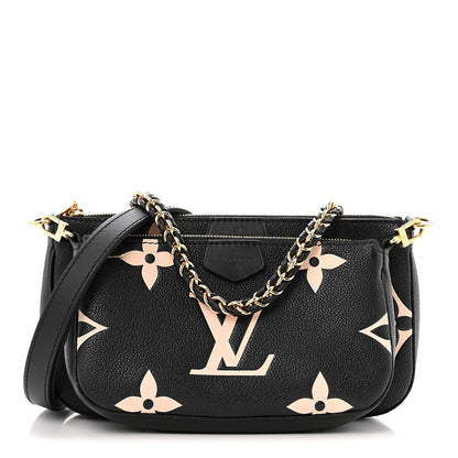 Louis Vuitton Empreinte Monogram Giant Multi Pochette Accessories Black Beige 1 of 12