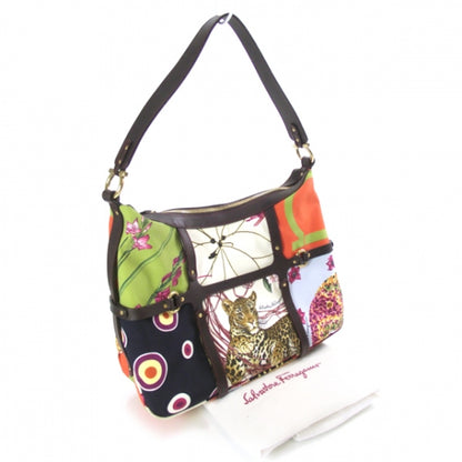 FASHIONPHILE SALVATOREFERRAGAMOCanvasSummerJungleShoulderBag 4 of 9