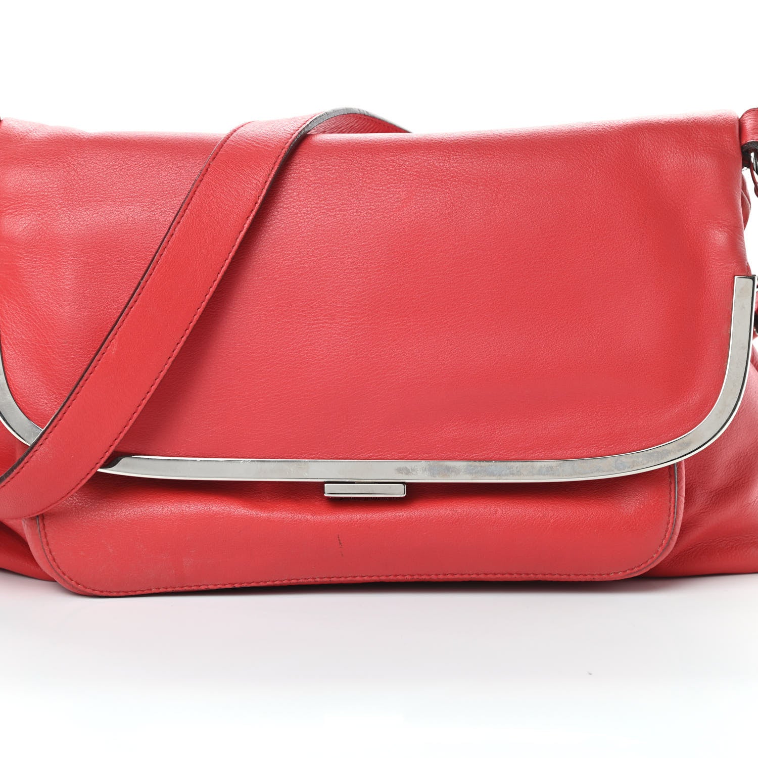 Dolce & Gabbana Calfskin Miss Sleek Shoulder Bag Red 9 of 18
