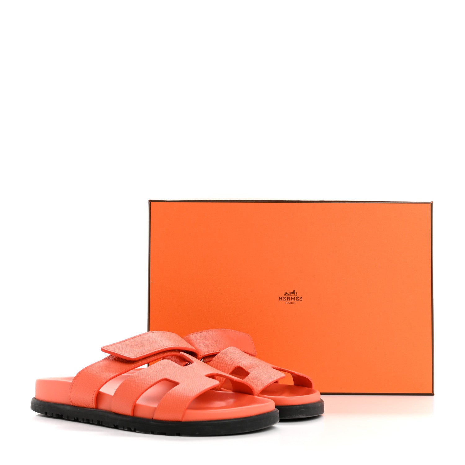 Hermes Epsom Womens Chypre Sandals 36.5 Rose Sorbet 10 of 10