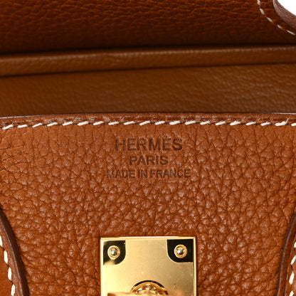 Hermes Natural Barenia Faubourg Birkin 25 Fauve 6 of 16