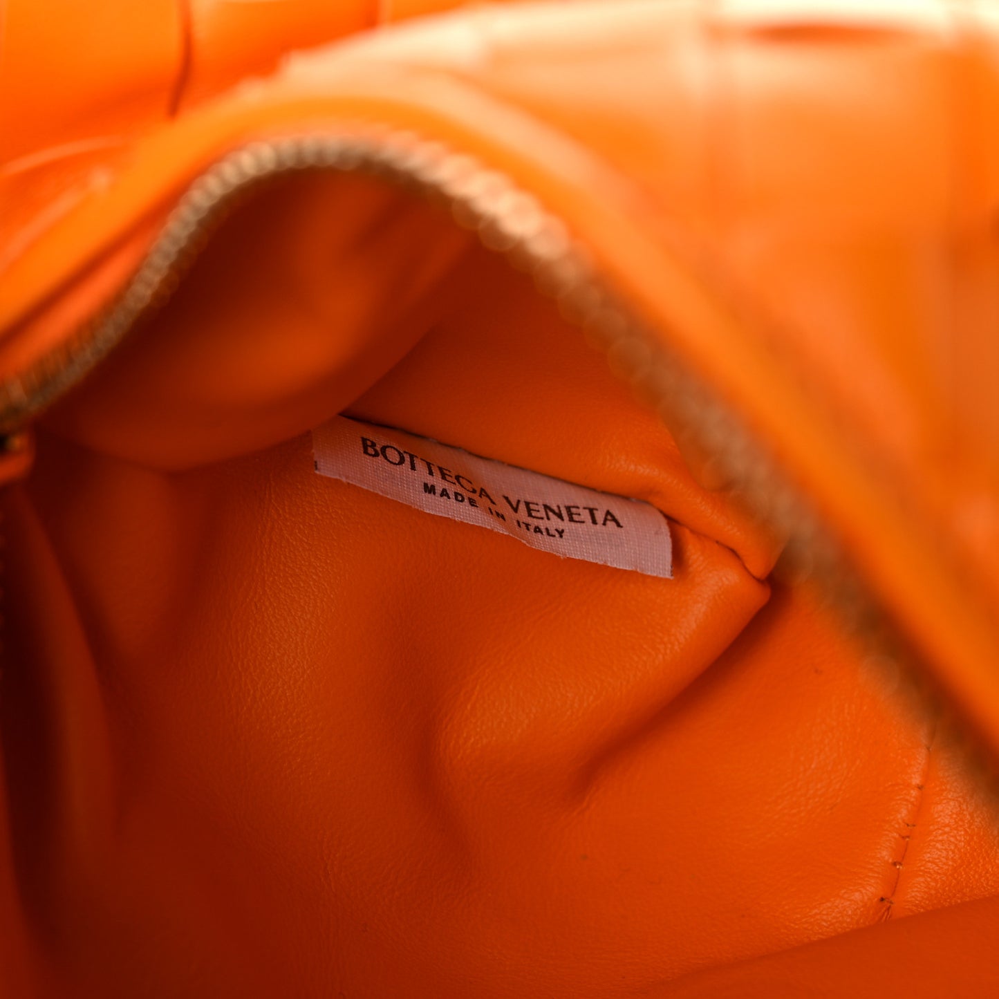 Nappa Intrecciato Mini Jodie Tangerine