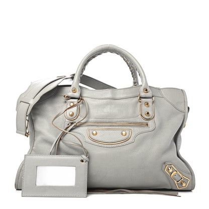 Balenciaga Chevre Gold Metallic Edge Hardware City Gris Glace 1 of 5