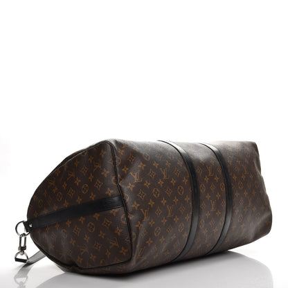 Louis Vuitton Monogram Macassar Keepall Bandouliere 55 5 of 12