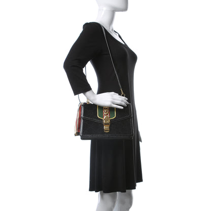 Gucci Velvet GG Monogram Small Sylvie Shoulder Bag Black 3 of 10