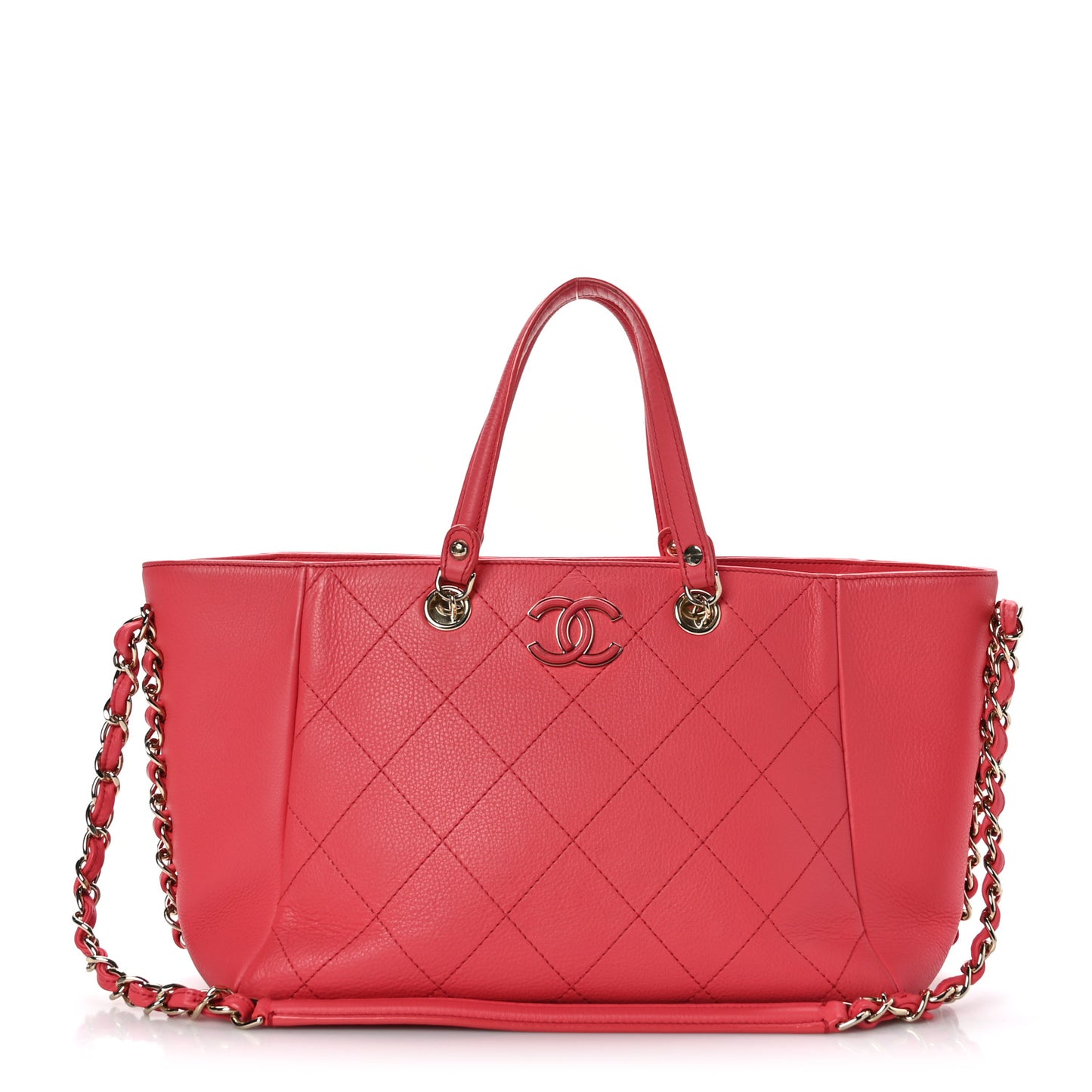 Bullskin Stitched Small Shopping Tote Pink