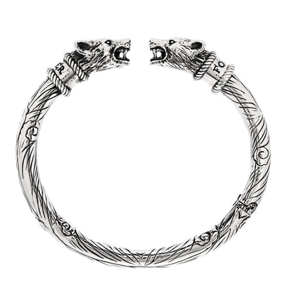 Gucci Sterling Silver Anger Forest Wolf Cuff Bracelet 3 of 7