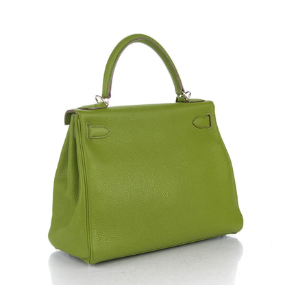 Hermes Taurillon Clemence Kelly Retourne 28 Vert Anis 3 of 27