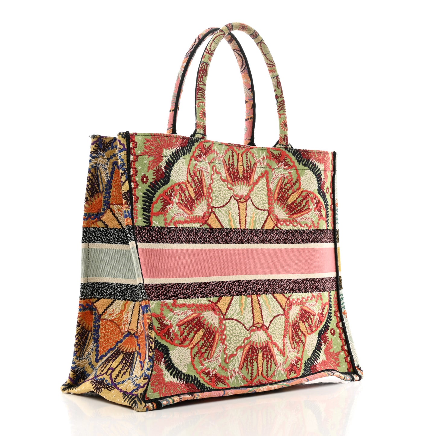 Canvas Embroidered Large In Lights Book Tote Multicolor