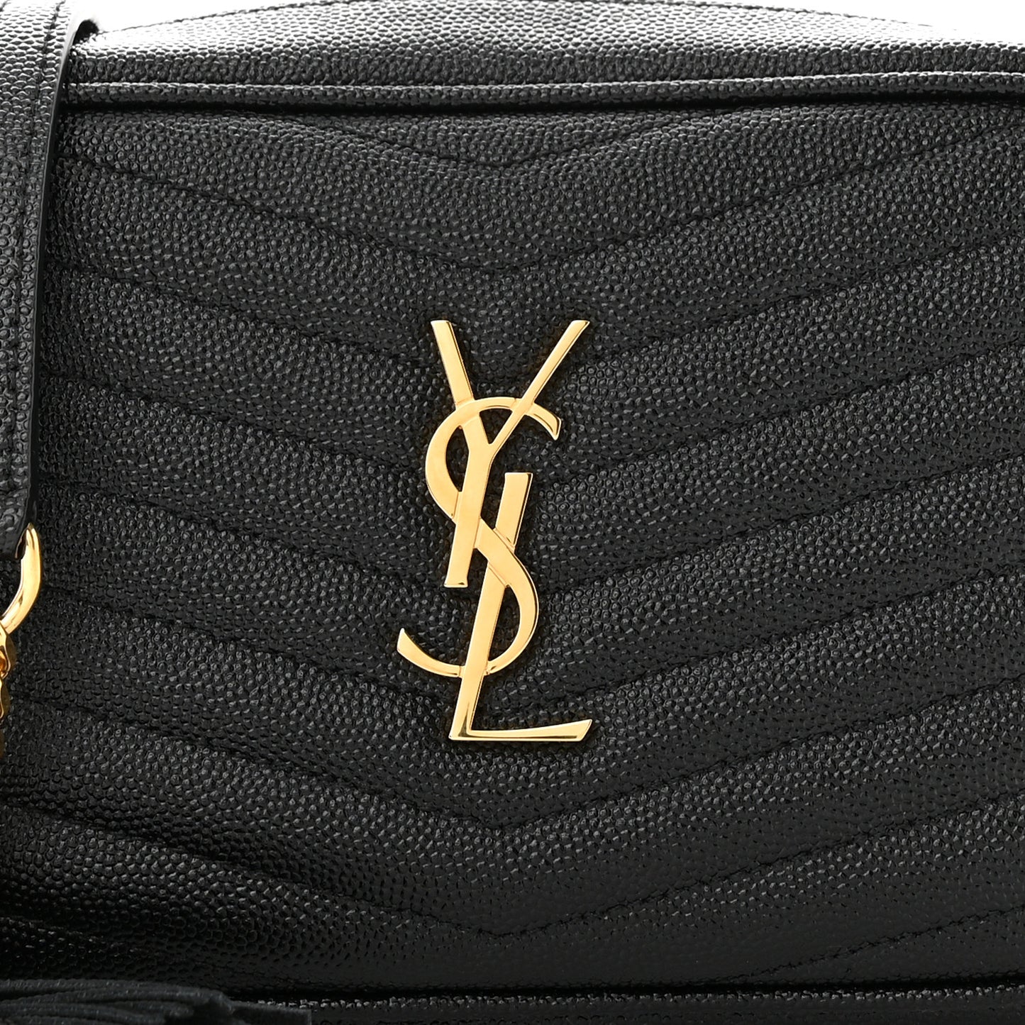 Grain De Poudre Matelasse Monogram Mini Lou Camera Bag Black