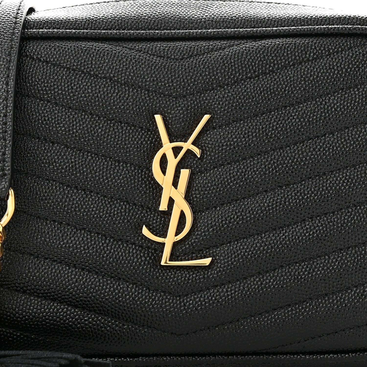 Saint Laurent Grain De Poudre Matelasse Monogram Mini Lou Camera Bag Black 8 of 13