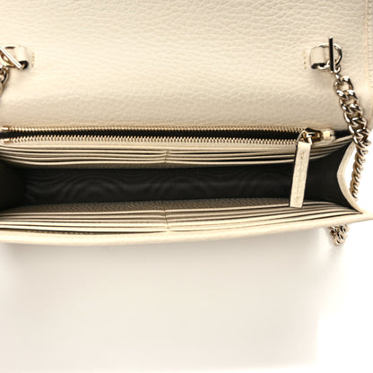 Gucci Dollar Calfskin Interlocking G Chain Wallet Ivoire 5 of 9