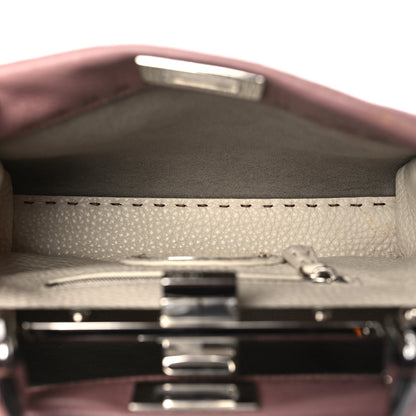 Fendi Cuoio Romano Selleria Bi-Color Mini Peekaboo Iconic Satchel English Rose Camelia 5 of 10