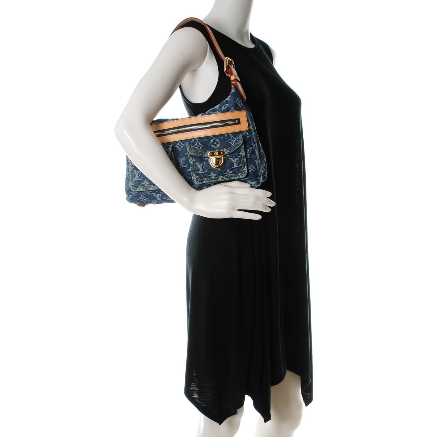 Monogram Denim Baggy PM Blue