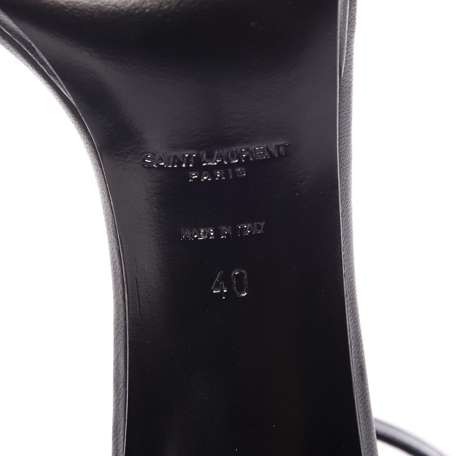 Saint Laurent Calfskin Jane 80 Ankle Strap Sandals 40 Black 6 of 8