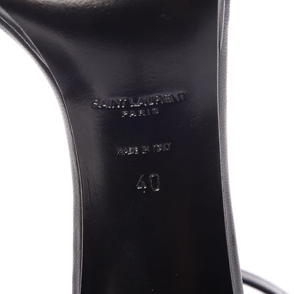 Saint Laurent Calfskin Jane 80 Ankle Strap Sandals 40 Black 6 of 8