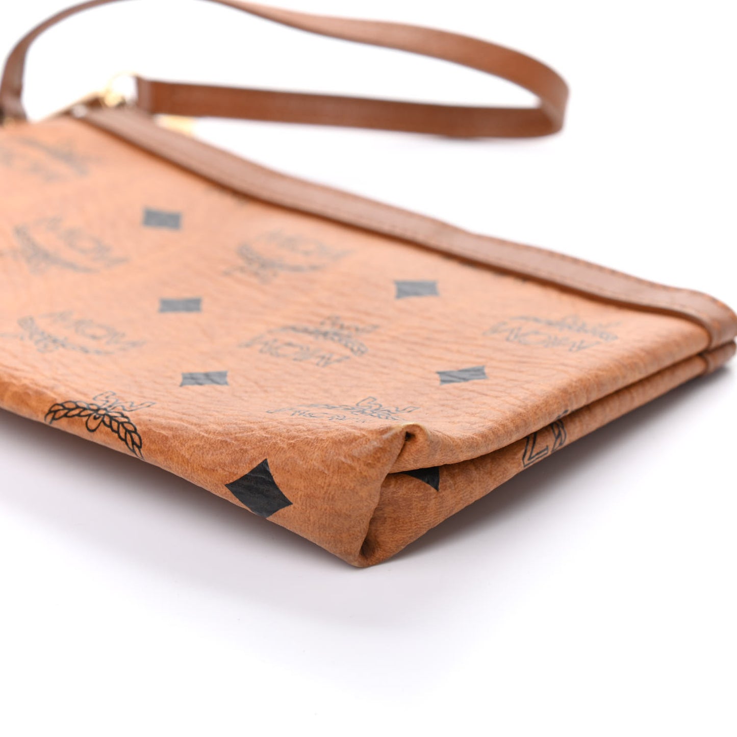 Visetos Wristlet Pouch Cognac