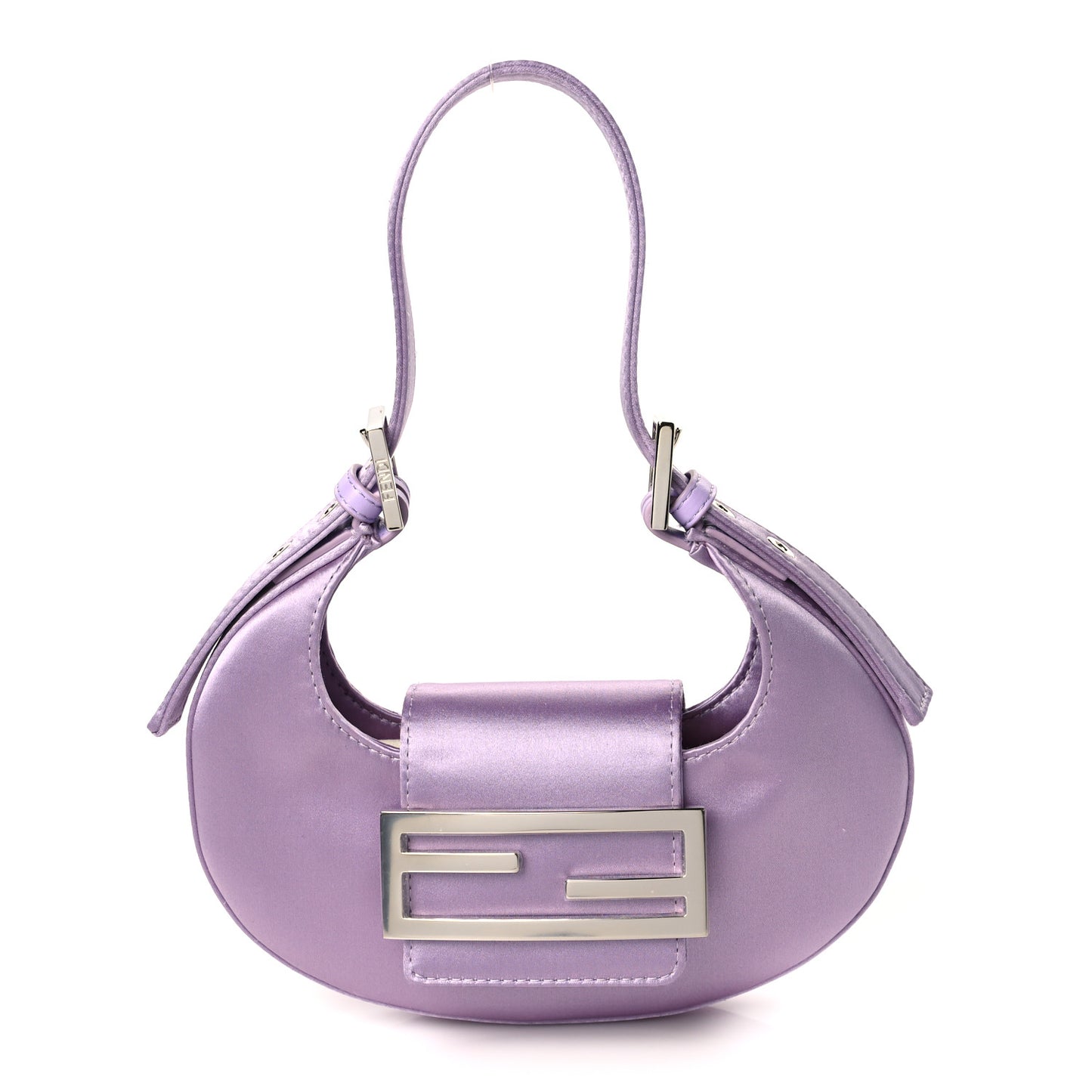 Silk Satin Mini Cookie Hobo Bag Lilla