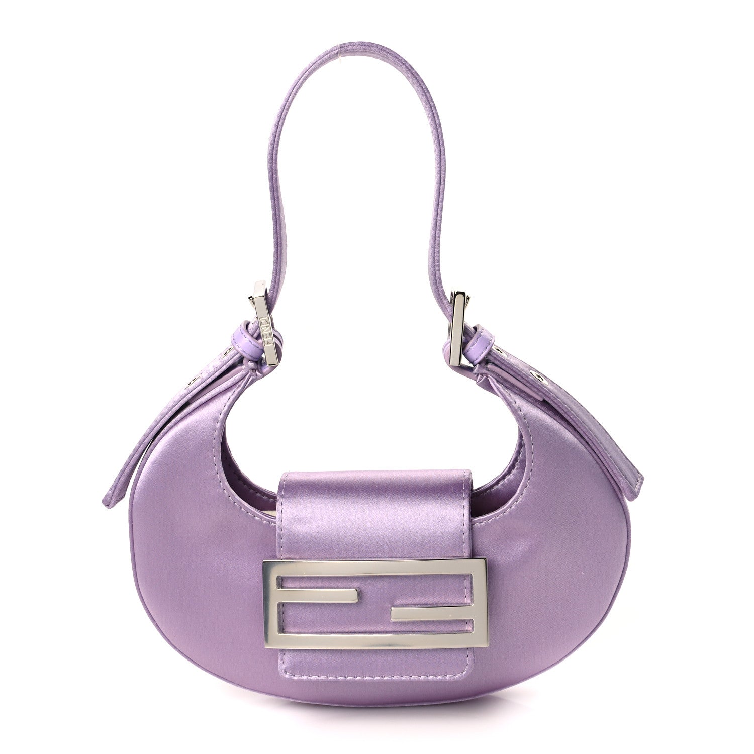 Fendi Silk Satin Mini Cookie Hobo Bag Lilla 1 of 9