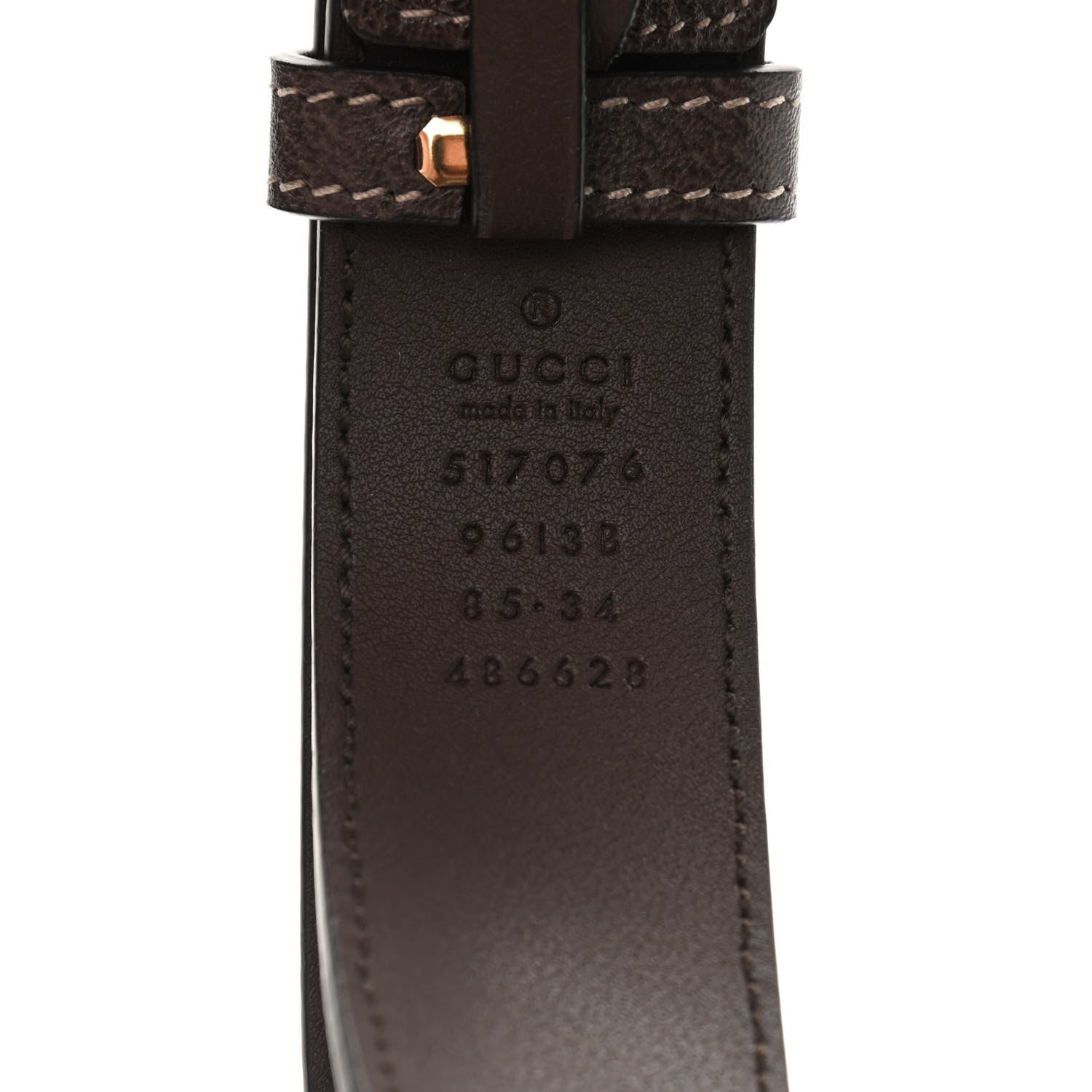 Gucci GG Supreme Monogram Web Small Ophidia Belt Bag 85 34 Dark Brown 8 of 10