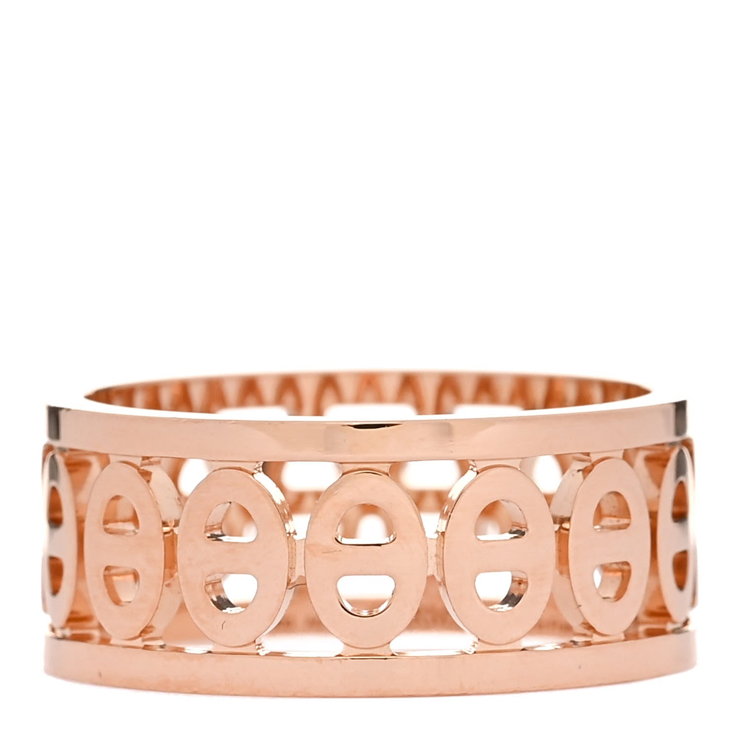 Hermes 18K Rose Gold PM Chaine d'Ancre Divine Ring 52 6 3 of 5
