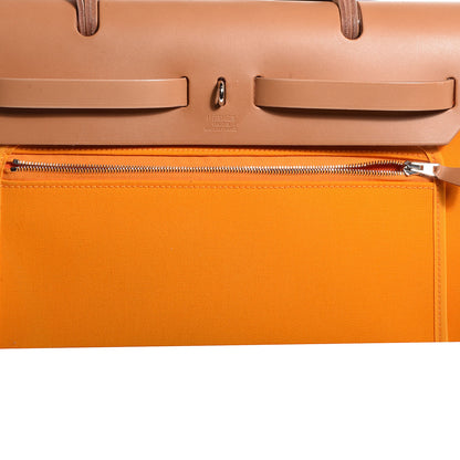 Hermes Toile Herbag Zip 31 PM Jaune d'Or 17 of 18