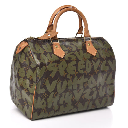 Louis Vuitton Monogram Graffiti Speedy 30 Kaki 2 of 10