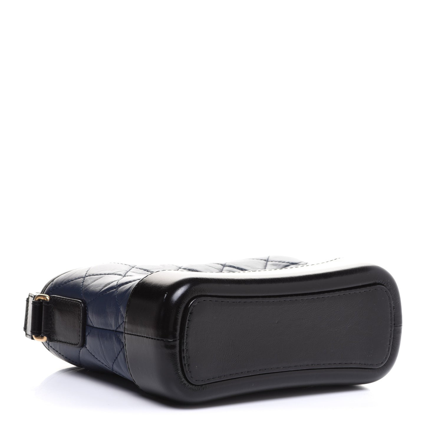 Aged Calfskin Quilted Small Gabrielle Hobo Navy Black