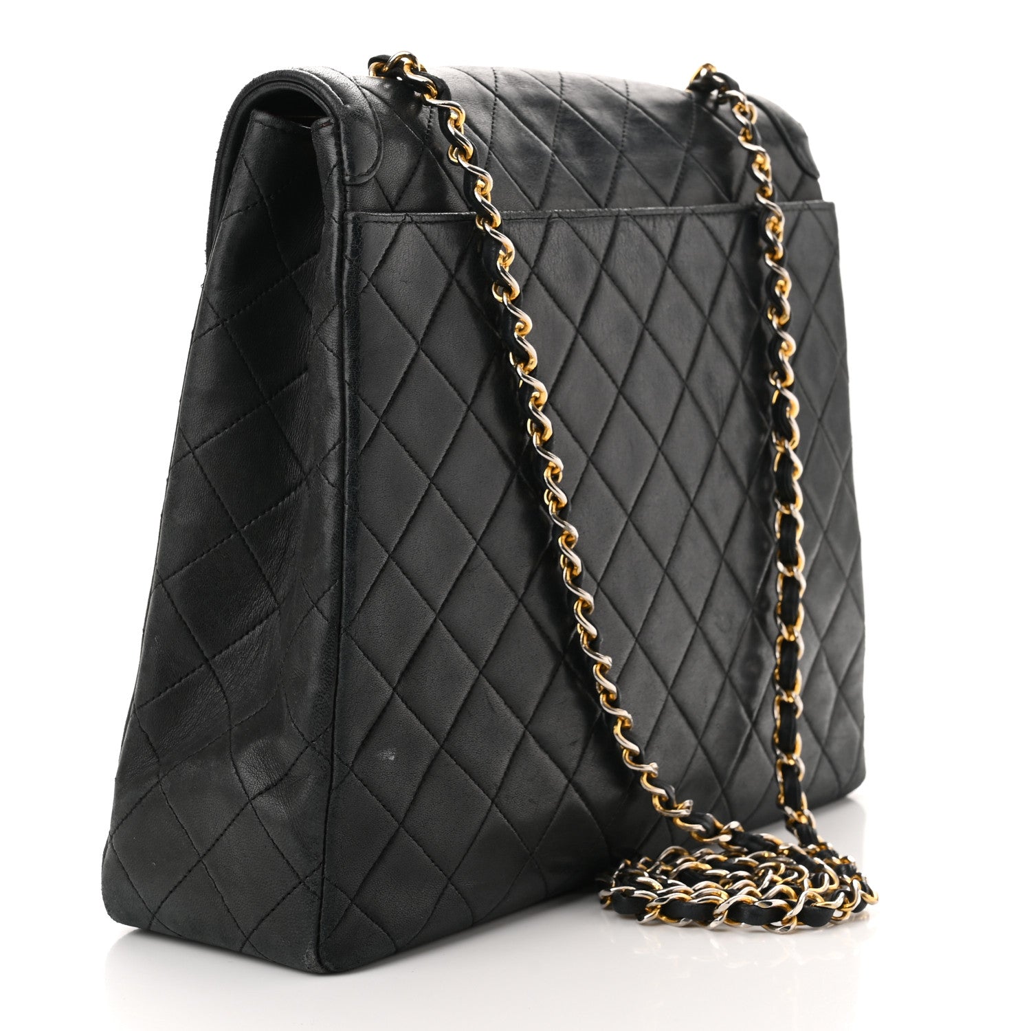 Chanel Lambskin Quilted Single Flap Black 2 of 12