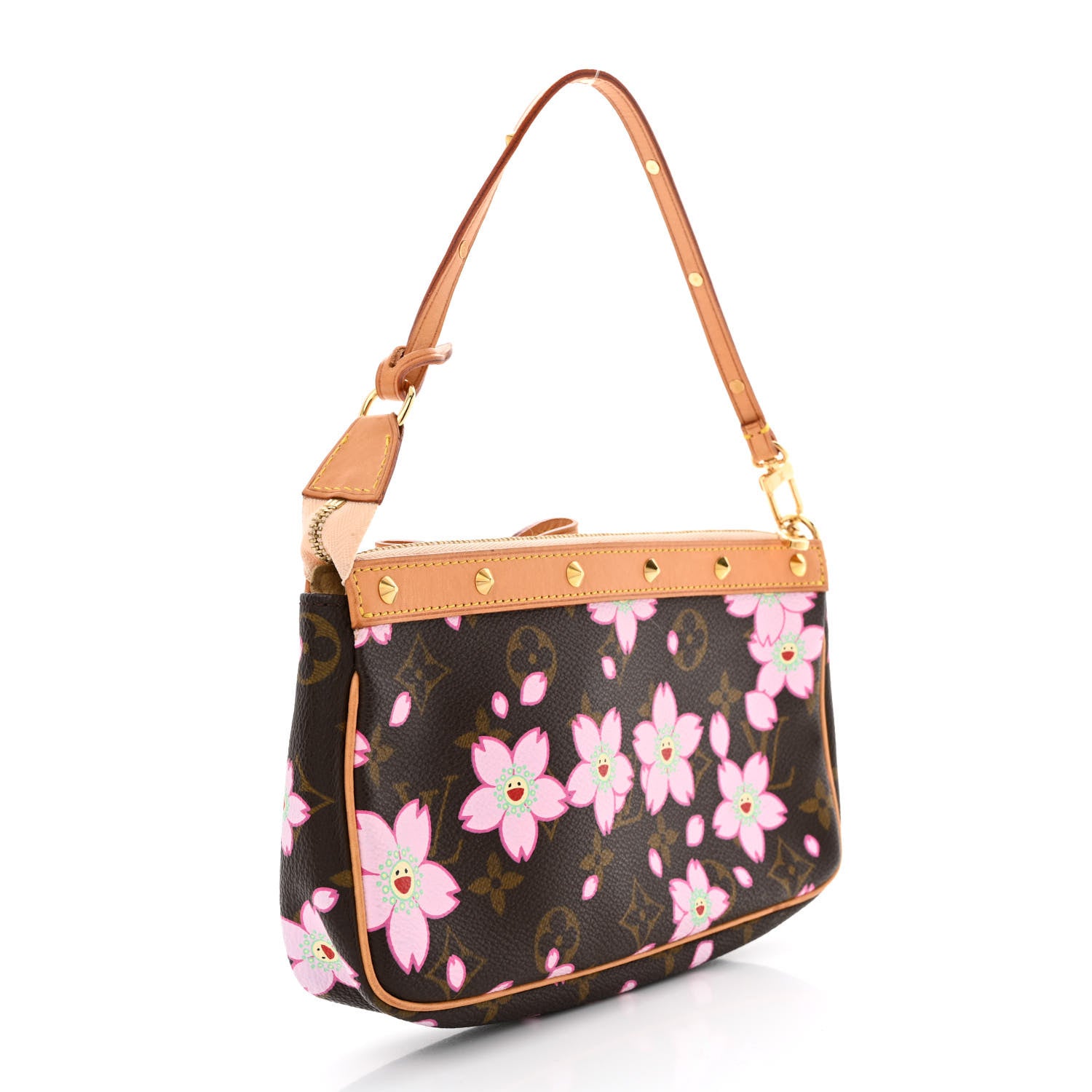 Louis Vuitton Monogram Cherry Blossom Pochette Accessories Brown 3 of 13