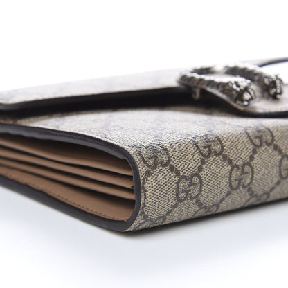 Gucci GG Supreme Monogram Mini Dionysus Chain Wallet Beige Taupe 8 of 12