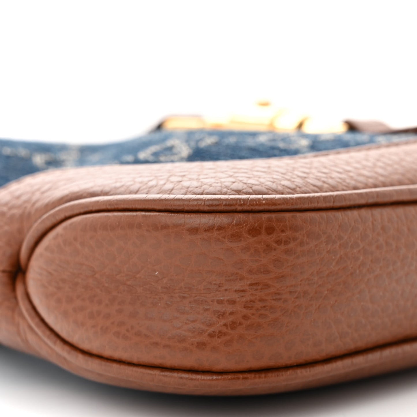 New Denim GG Monogram Calfskin Mini Jackie 1961 Hobo Blue Tea Cuir