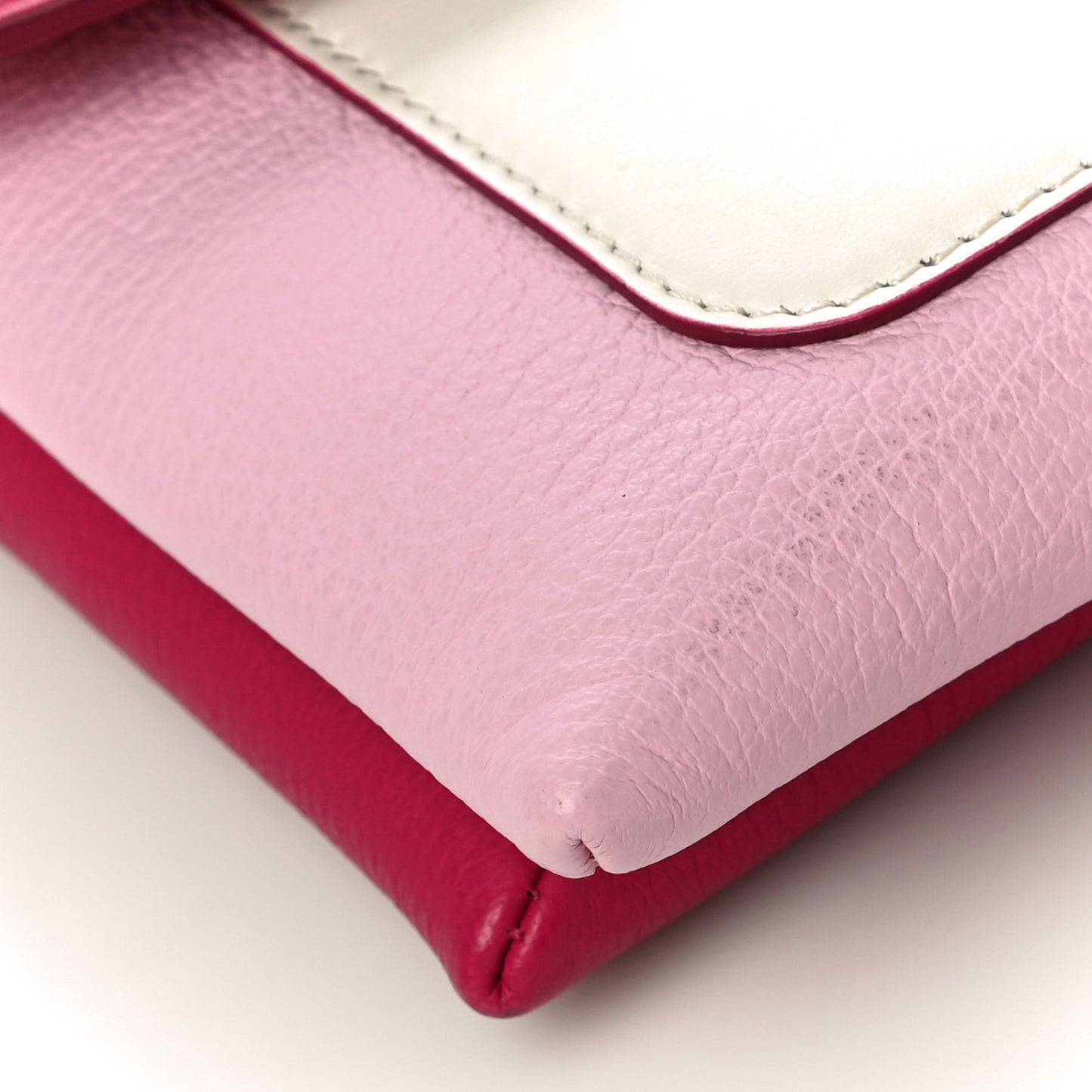 Calfskin Duetto Crossbody Bag Bright Pink