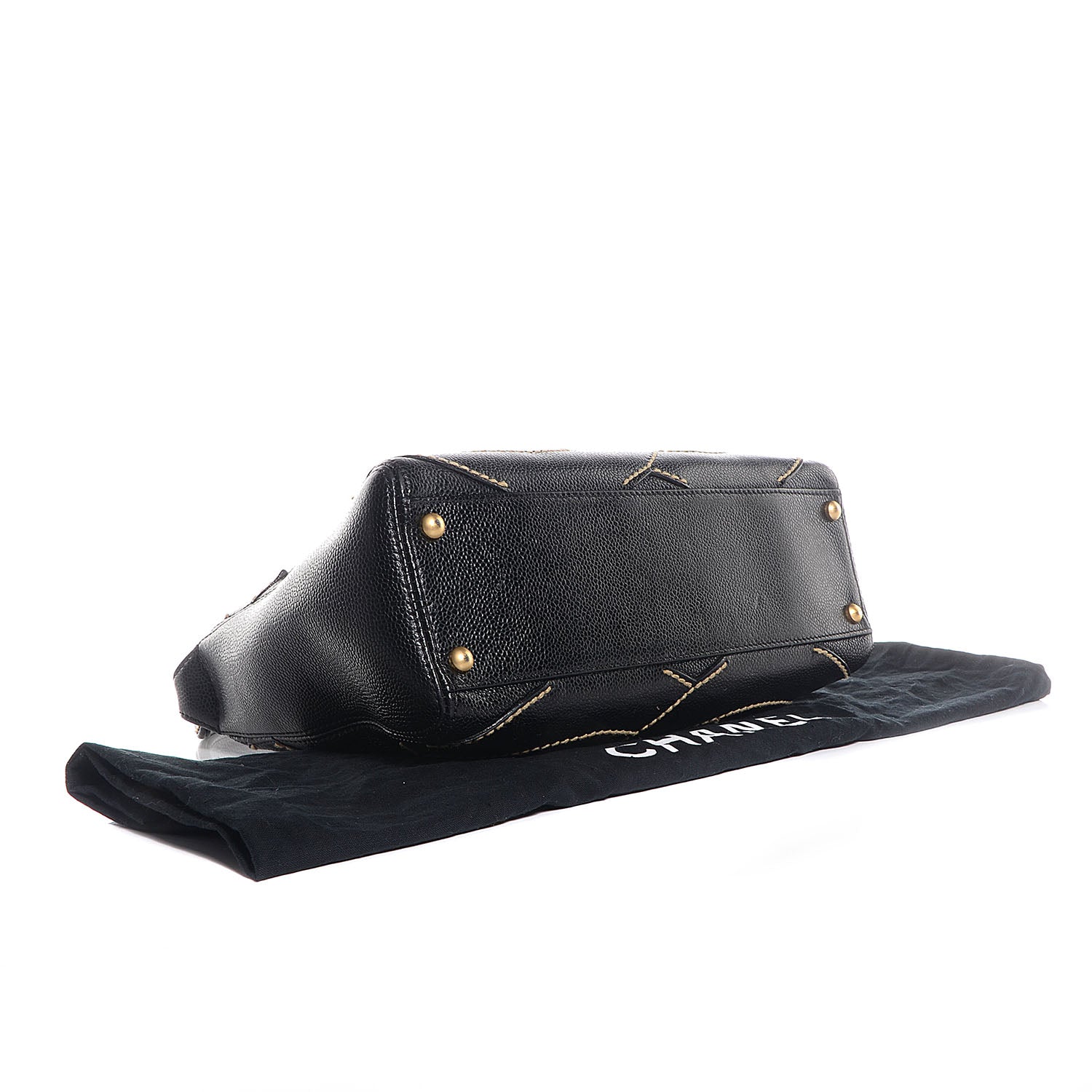 Chanel Caviar CC Stitched Medium Hobo Black 4 of 7