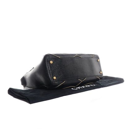 Chanel Caviar CC Stitched Medium Hobo Black 4 of 7
