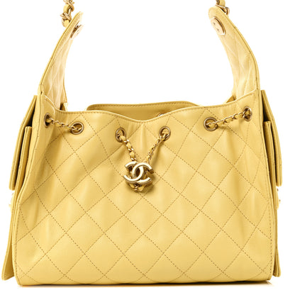 Chanel Caviar Quilted Small Chanel 25 Handbag Light Yellow 8 of 11