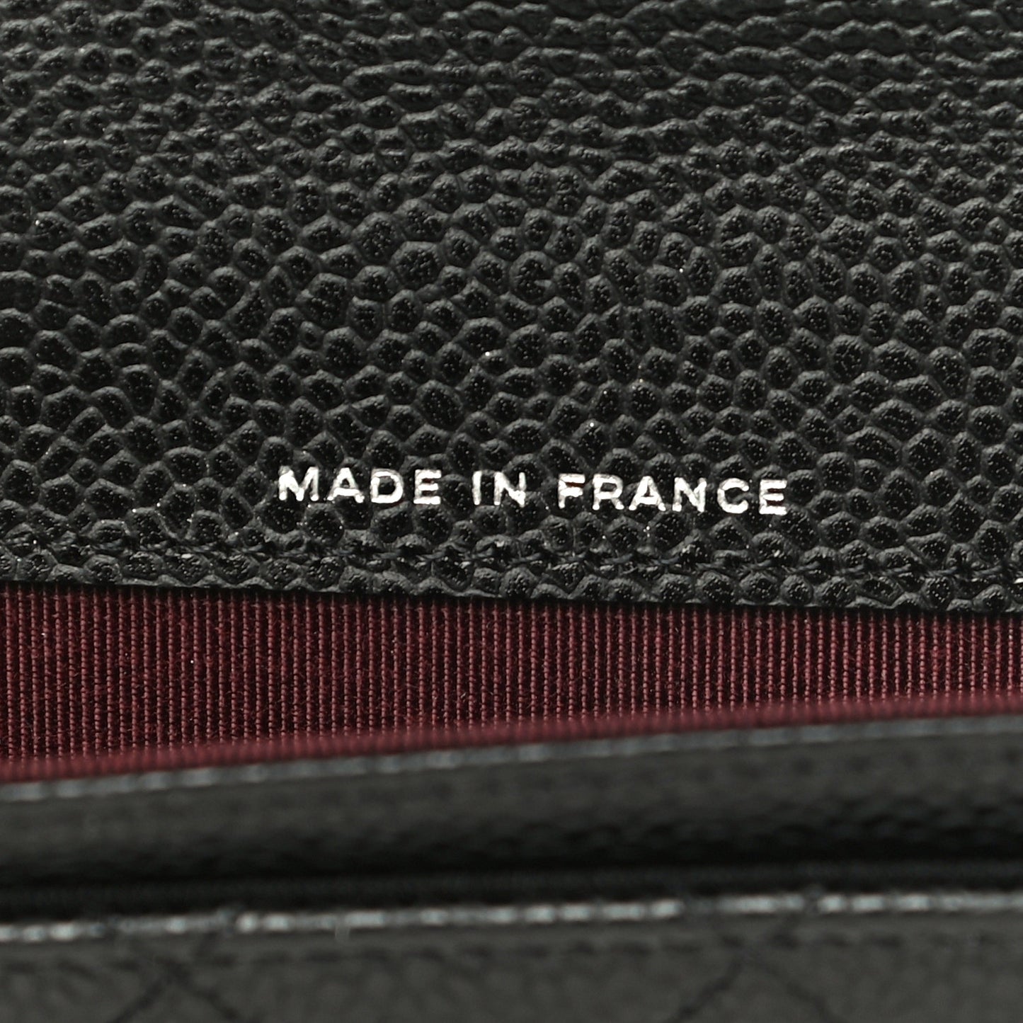Caviar Quilted Flap Card Holder Wallet Black