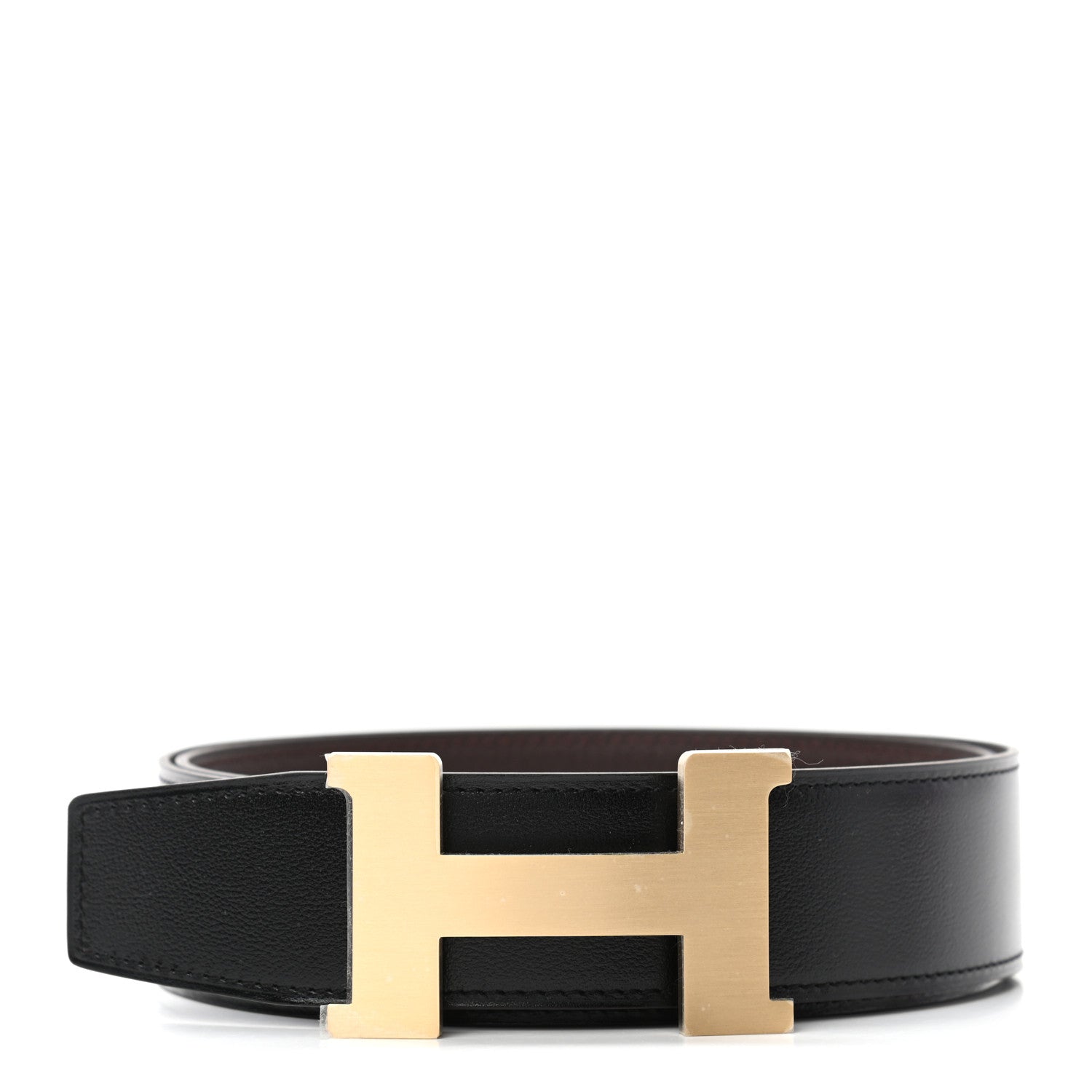 Hermes Box Togo 42mm Constance H Belt 90 Black Bordeaux 1 of 5