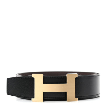 Hermes Box Togo 42mm Constance H Belt 90 Black Bordeaux 1 of 5