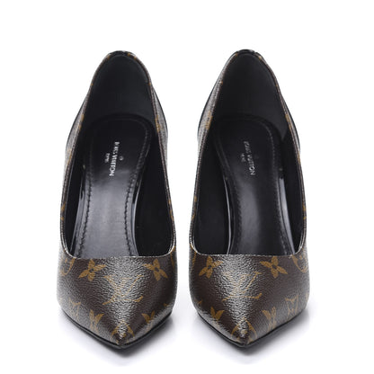 Louis Vuitton Monogram Cherie Pumps 37 Black 2 of 9