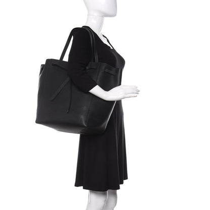 Celine Soft Grained Calfskin Medium Belt Cabas Phantom Black 2 of 11