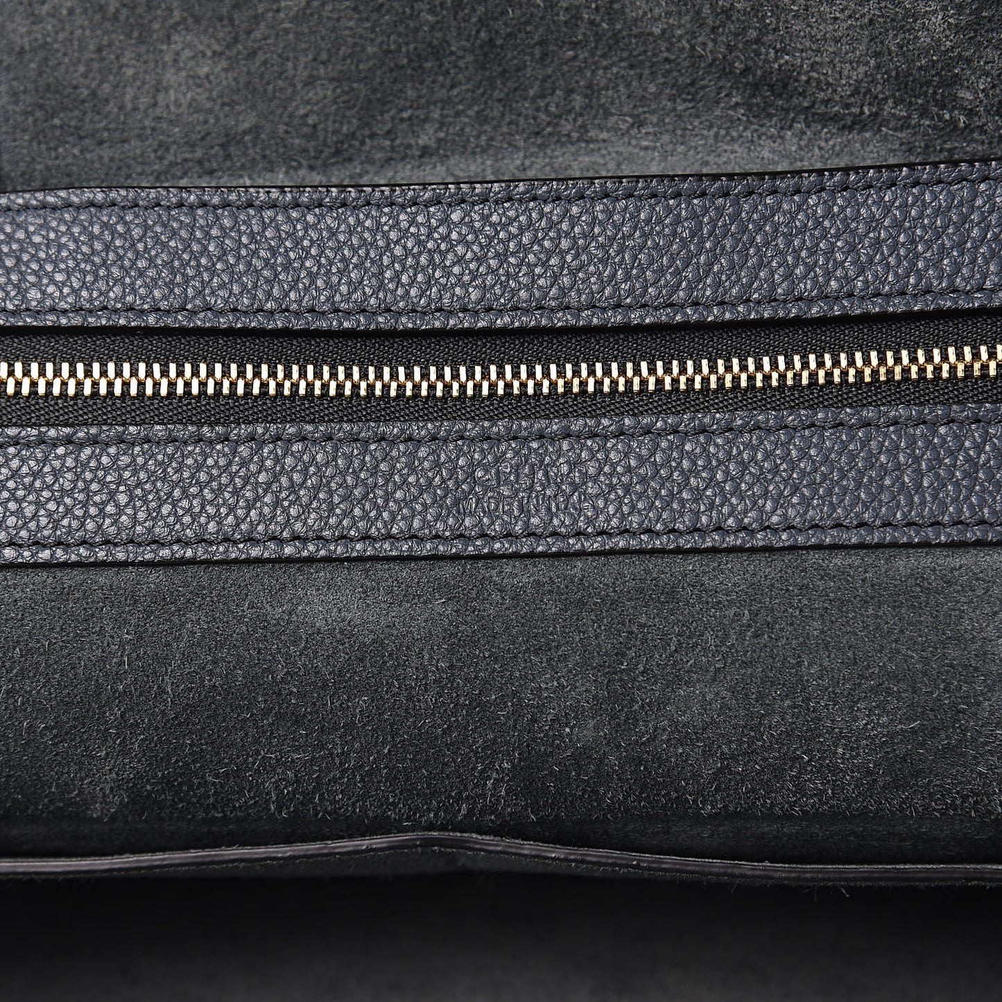 Soft Grained Calfskin Small Belt Cabas Dark Sea
