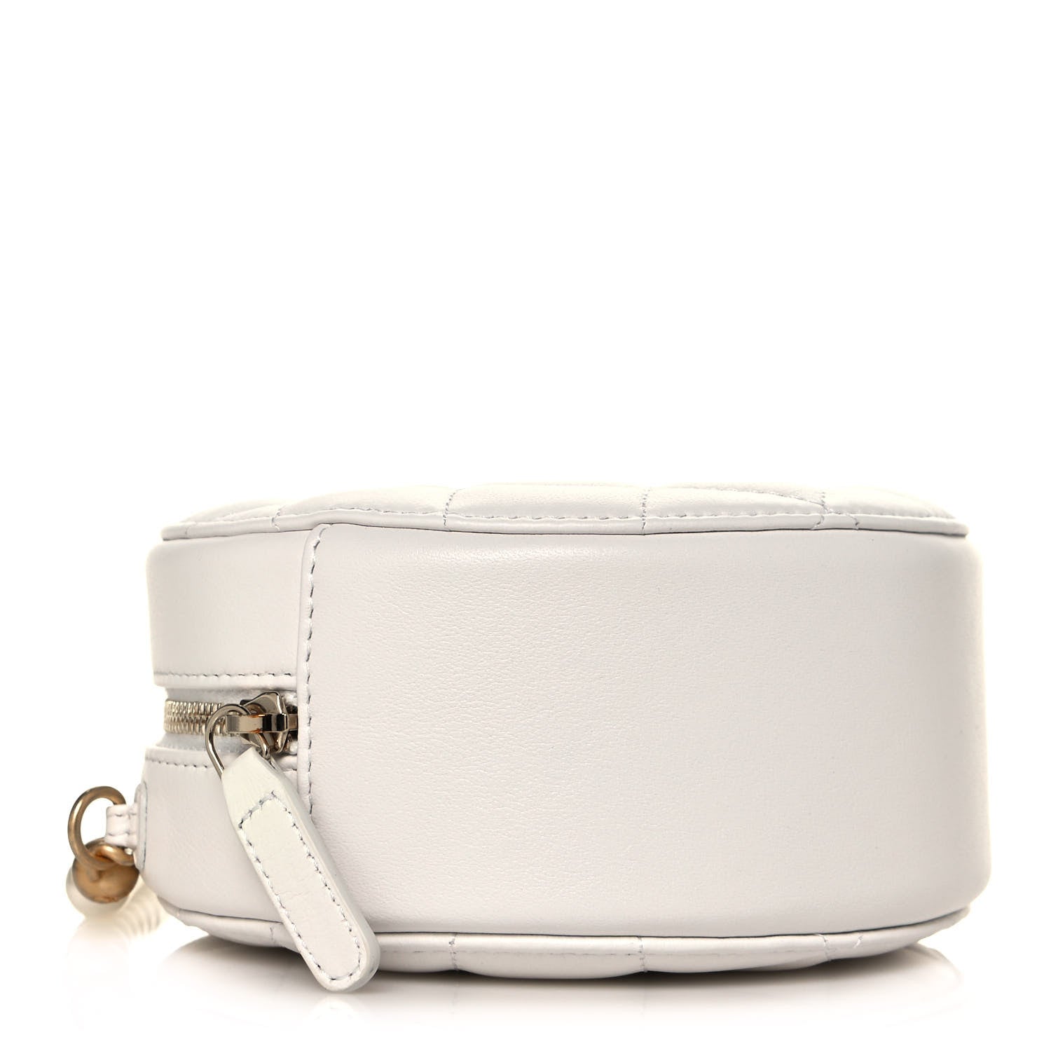 Chanel Calfskin Quilted About Pearls Round Clutch With Chain White 4 of 12