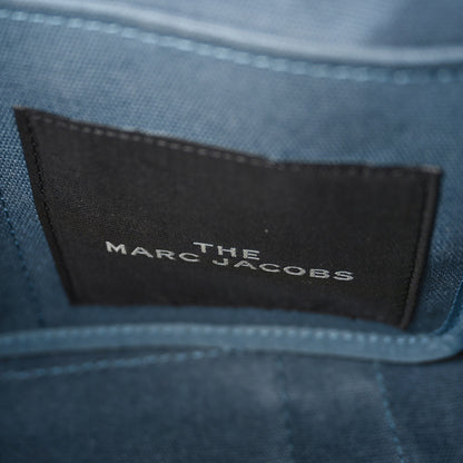 Marc Jacobs Cotton Canvas Medium The Traveler Tote Bag Blue Shadow 6 of 12