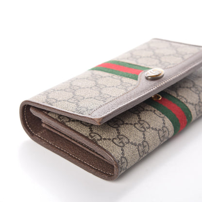 Gucci GG Supreme Monogram Web Ophidia Wallet On Chain Brown 6 of 10