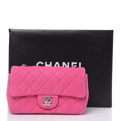 Chanel Iridescent Caviar Quilted Mini Rectangular Flap Pink 13 of 13