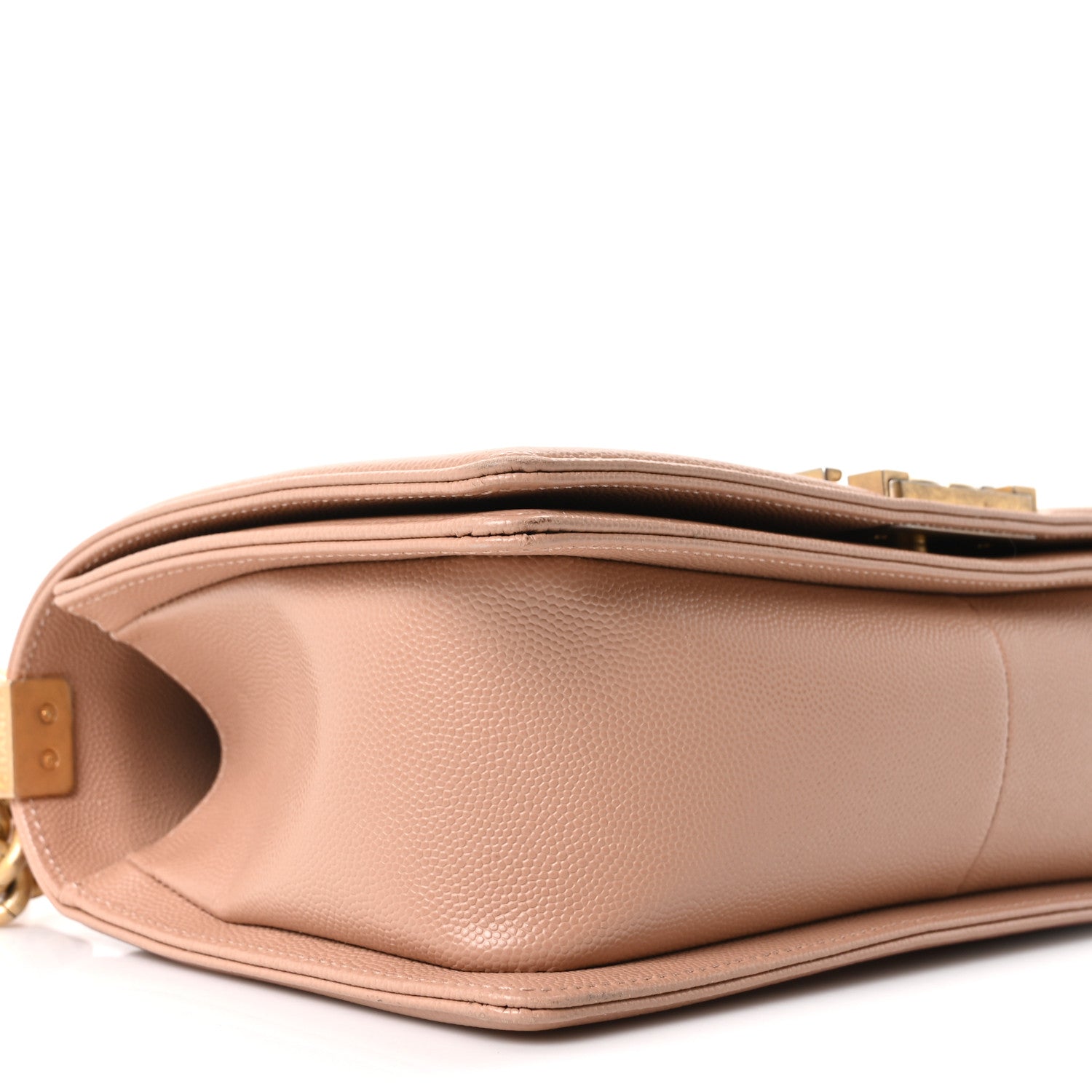 Chanel Caviar Quilted Medium Boy Flap Beige 8 of 10