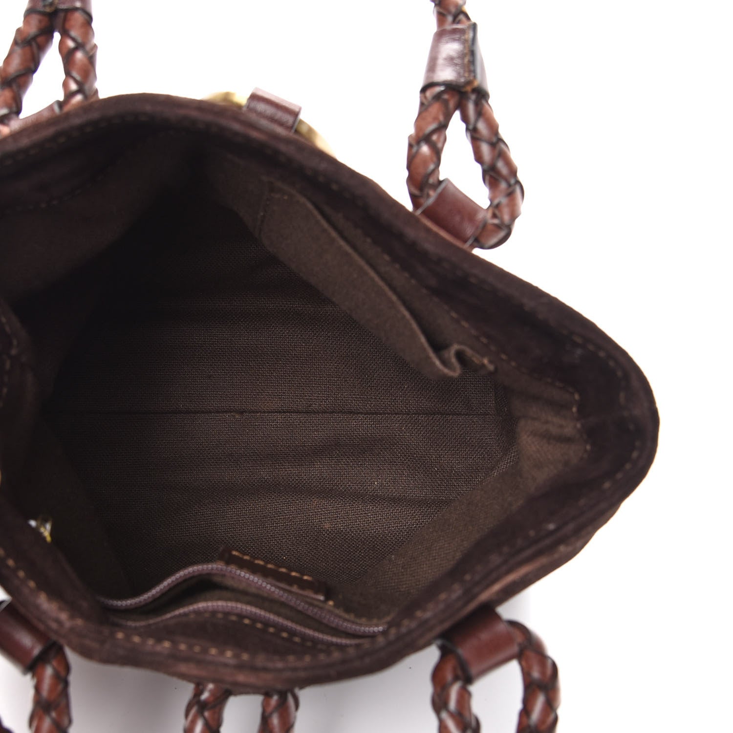 Burberry Suede Tote Brown 4 of 15