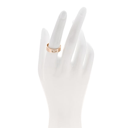 Hermes 18K Rose Gold Diamond PM H D'Ancre Ring 56 7.75 2 of 4